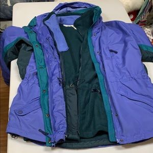 Vintage Columbia Women's Sz L. Double jacket
